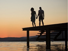 Couple on Pier at Sunset (225x169)